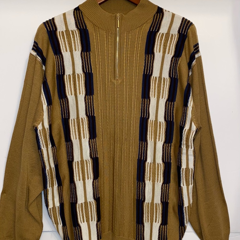 Stacy Adams Mens Tan Cardigan Sweater